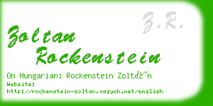 zoltan rockenstein business card